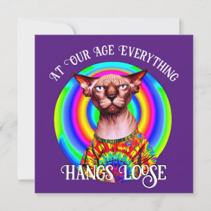 Carte Sphynx Chat sur la colline Anniversaire