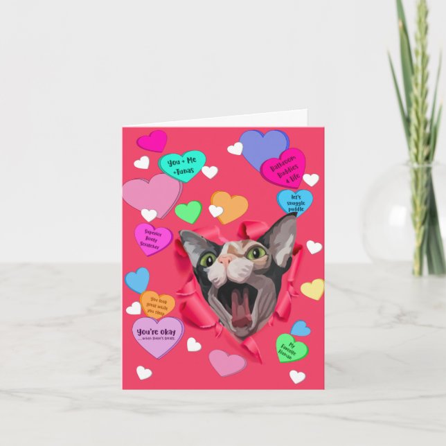 Carte Sphynx Valentine (Devant)