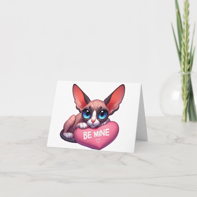 Carte Sphynx Valentine (Devant)