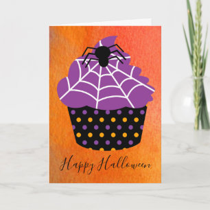 Carte Spider cupcake Halloween thème