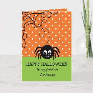 Carte Spider Halloween Grandson