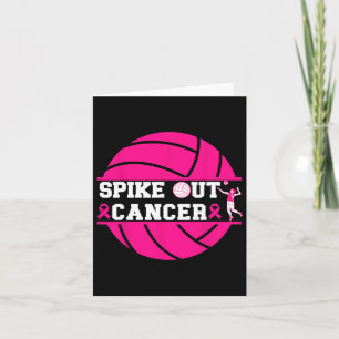 Carte Spike Out Cancer Volleyll Joueur du cancer du sein