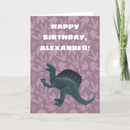 Carte Spinosaurus Toy Dinosaur Personnalisé Anniversaire