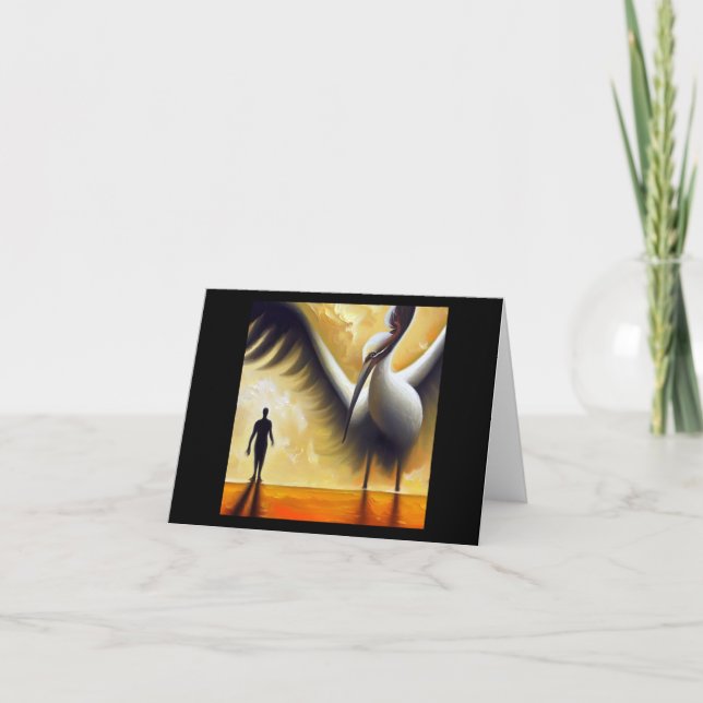 Carte Spirit Animal Stork 3 (Devant)