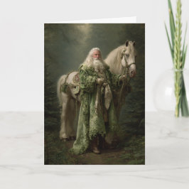 Carte Spirit of Christmas, Père Noël avec Horse Holiday 