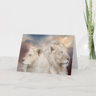 Carte Spiritueux de lumière - lion blanc ArtCard