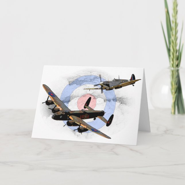 Carte Spitfire et Lancaster (Devant)