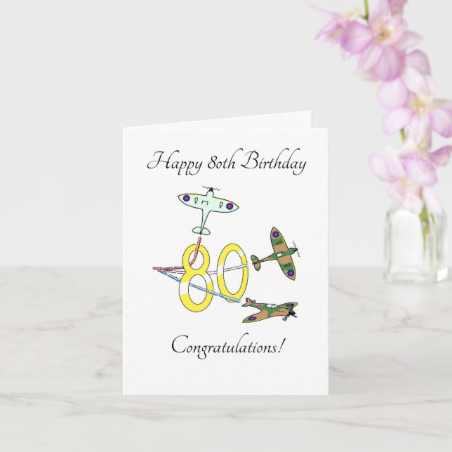 Carte Spitfires 80e anniversaire (Orchidée)