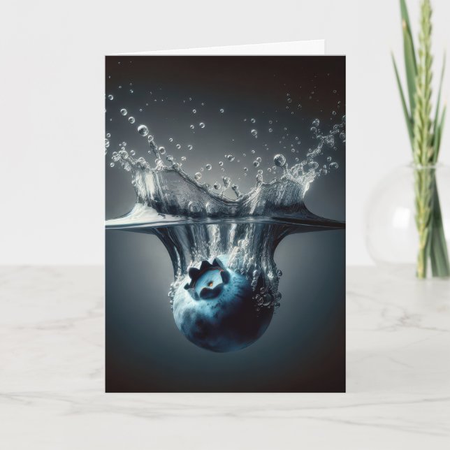 Carte Splash de myrtille d'anniversaire (Devant)