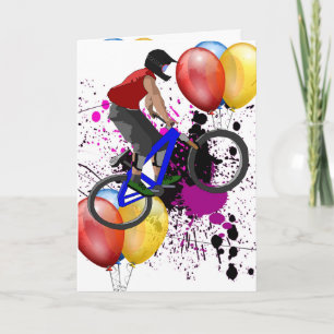 Carte Sport Vélo Joyeux Anniversaire Famille Amis Destin