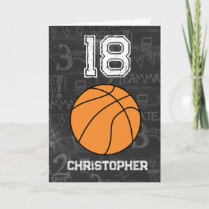 Carte Sports 18e anniversaire de basket-ball