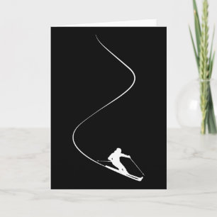 Carte Sports d'hiver de ski amateur de skieur 