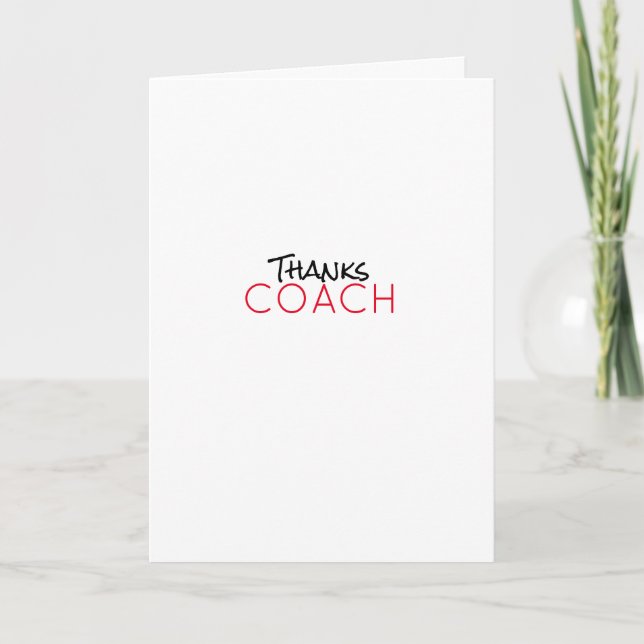 Carte Sports THANES COACH Couleurs de l'équipe Moderne (Devant)