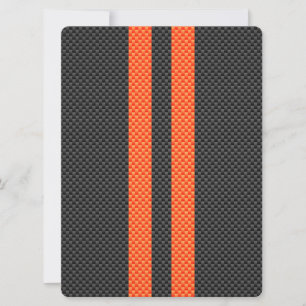 Carte Sporty Orange Stripes sur l'impression en fibre de