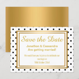 CARTE SPOTTY LUXE OR BOTANIQUE ENREGISTRER LA DATE