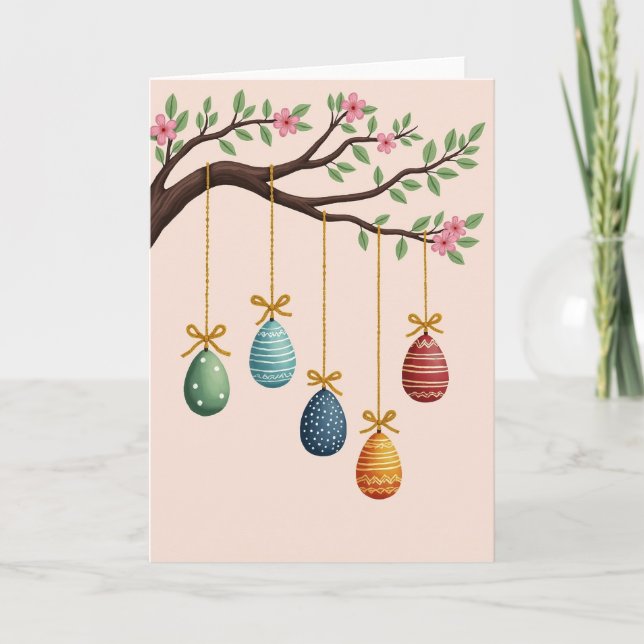 Carte Spring Blossom Hanging Ornaments Card (Devant)