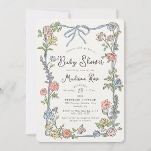 Carte Spring Garden Party Pastel Floral Baby shower