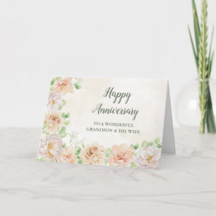 Carte Spring Grandson et son anniversaire de Mariage de 
