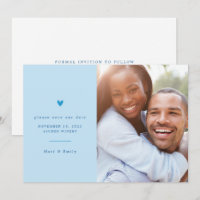 Springtime Blue Minimalist Heart Enregistrer la da