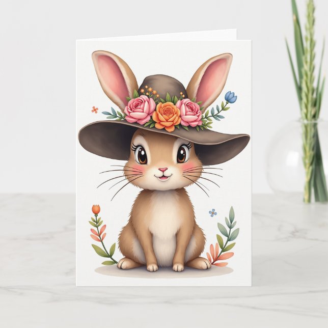 Carte Springtime Bunny Friend Card (Devant)