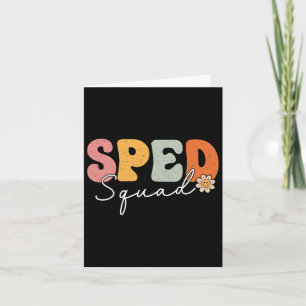 Carte Squad De L'Epée Retourner À L'École Éducation Spéc