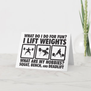 Carte Squat, Banc, Deadlift - Motivation