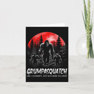 Carte Squatch Drôle Bigfoot Papa Sasquatch Yeti Pères D
