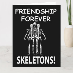 Carte Squelette amitié pour toujours Halloween Squelette