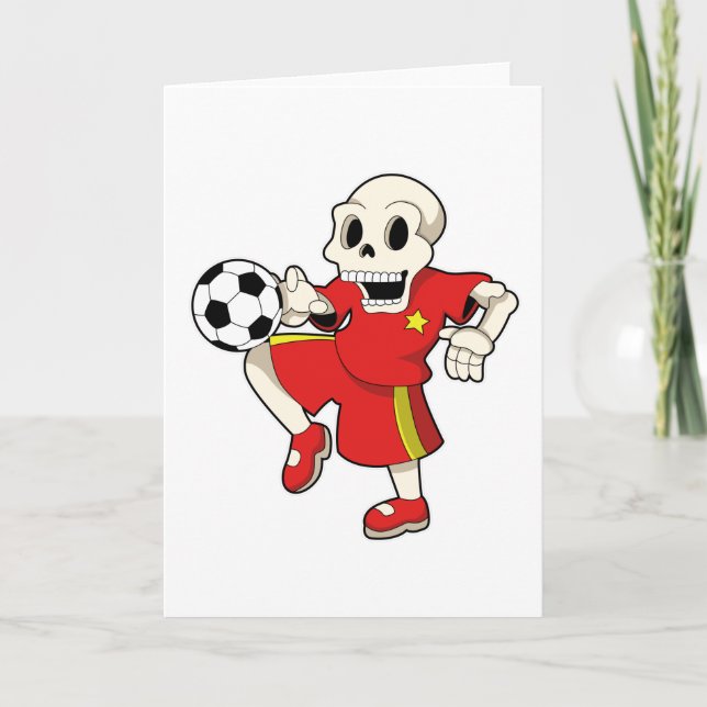 Carte Squelette au football (Devant)