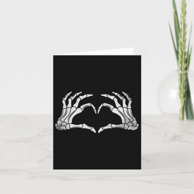 Carte Squelette Coeur main Signer Costume d'Halloween Vi (Devant)