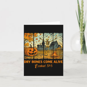 Carte Squelette dansant Os secs reprennent vie Noël chré