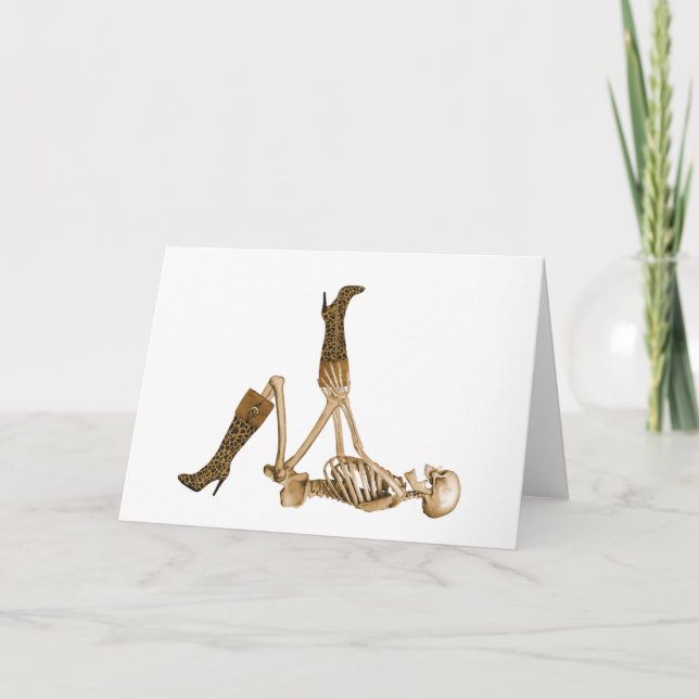 Carte Squelette de Fashionista dans des bottes de (Devant)