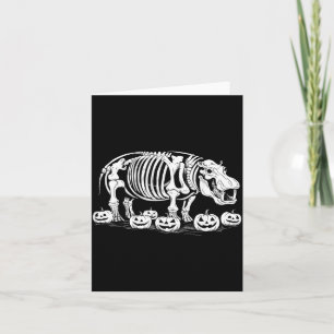 Carte Squelette d'Hippopotame Anniversaire Halloween Hom