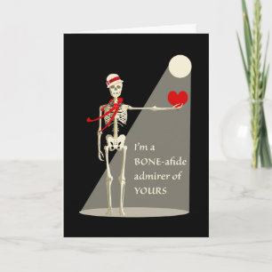 Carte Squelette drôle de la Saint-Valentin, admirateur a