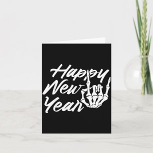 Carte Squelette Vintage Bonne Année Eve