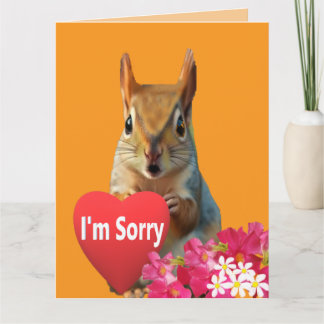 Carte Squirrelly Sweet Heart Apology Card