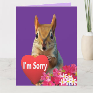 Carte Squirrelly Sweet Heart Apology Card
