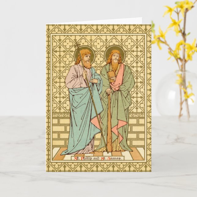 Carte SS Philip & James the Less (RLS15) Voeux blancs (Fleur jaune)