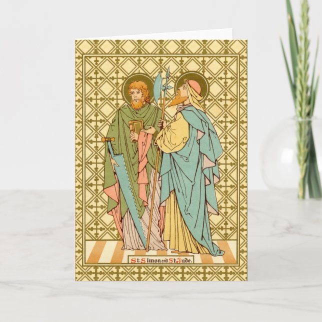 Carte SS. Simon et Jude Thaddeus (RLS16) Salutation blan (Devant)