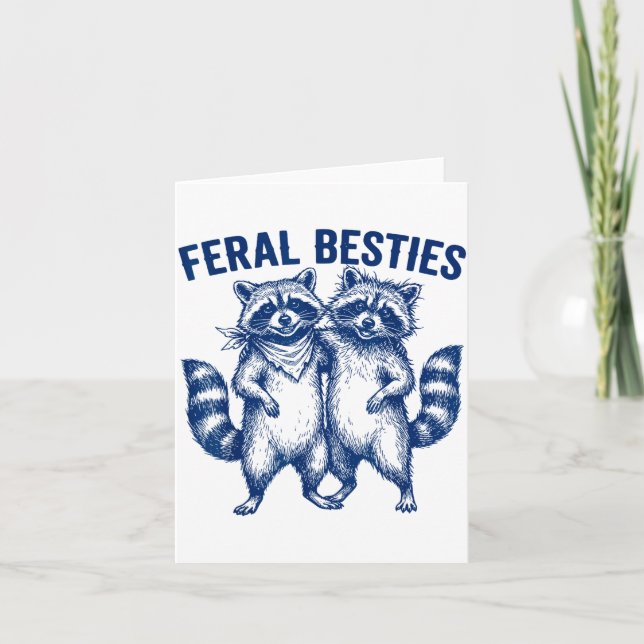 Carte Ssum Feral Ies Matching Friend Twinning Funny Bff  (Devant)