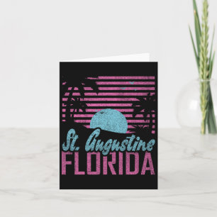 Carte St. Augustine Floride Fl Citron État Miami Vibes 