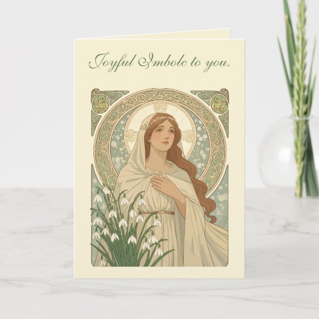 Carte St Brigid And Snowdrops A Contemplative Quiet (Devant)