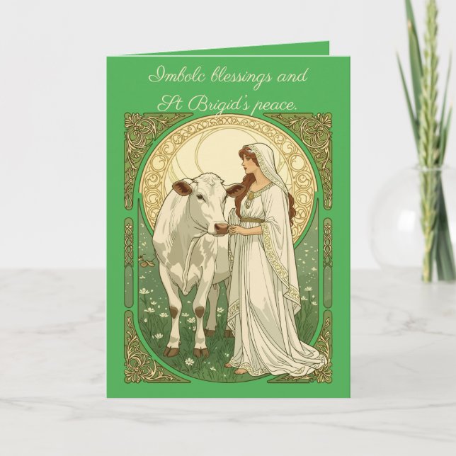 Carte St Brigid and White Cow (Devant)