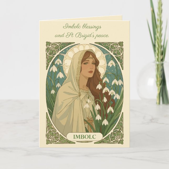 Carte St Brigid Art Nouveau Illustration (Devant)