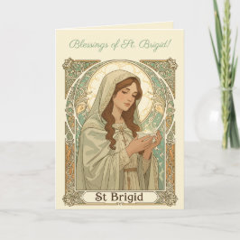 Carte St Brigid The Patron Of Dairy Workers