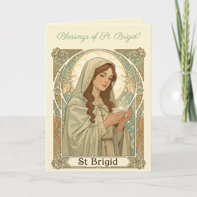 Carte St Brigid The Patron Of Dairy Workers (Devant)