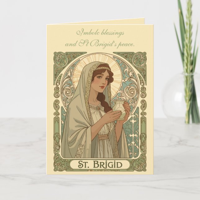 Carte St Brigid The Patron Saint of Dairymaids (Devant)