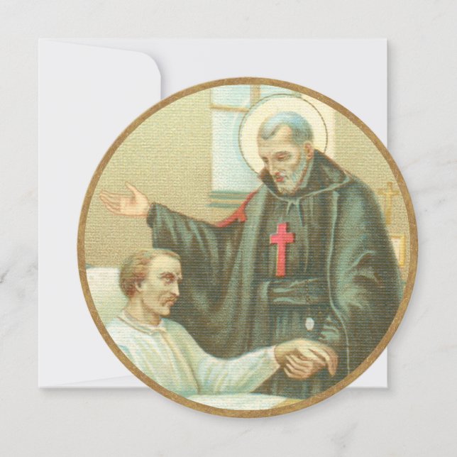 Carte St. Camillus Comforting an Invalid (M 021) (Devant)