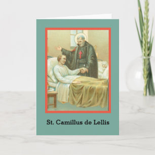 Carte St. Camillus Comforting an Invalid (M 021) Blank
