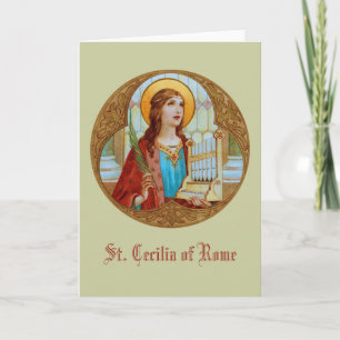Carte St. Cecilia de Rome (BK 003) Salutation blanche